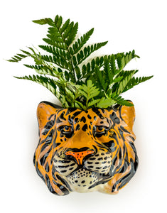 Ceramic Tiger Head Wall Sconce Vase-ad&i