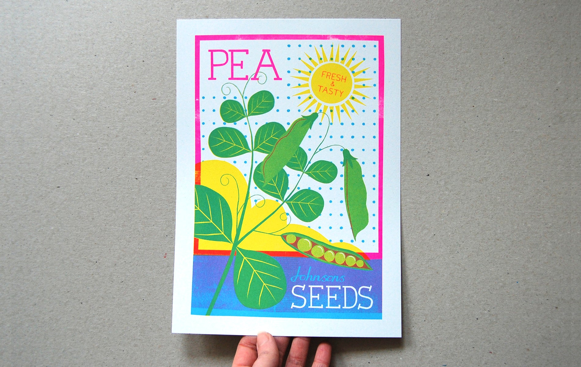 Pea Seeds A4 Risograph Print by Printer Johnson - ad&i