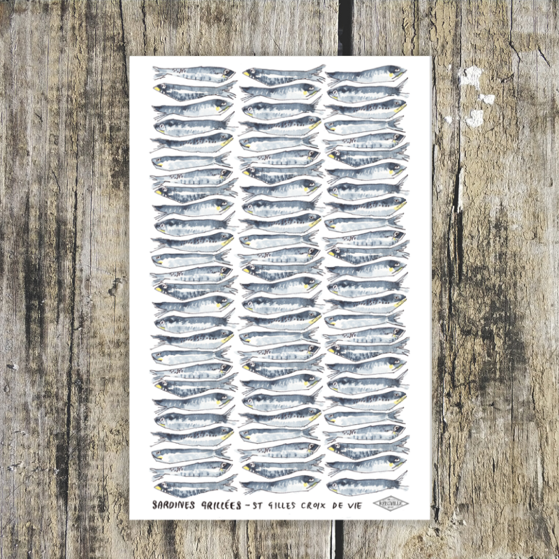Eat Sardines Tea Towel-ad&i