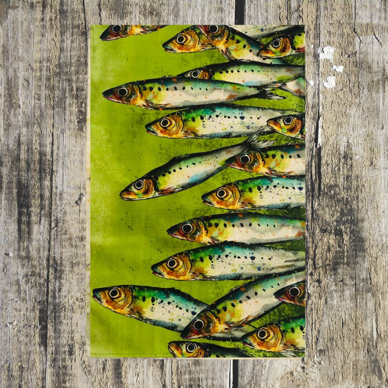 Sardines Print Tea Towel - ad&i