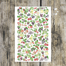 Load image into Gallery viewer, Fruits Of The British Isles Tea Towel-ad&amp;i