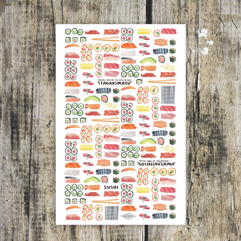 Eat Sushi Tea Towel-ad&i
