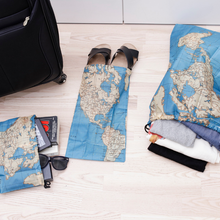 Load image into Gallery viewer, Travel Map Laundry Bags Set of 4 - ad&amp;i