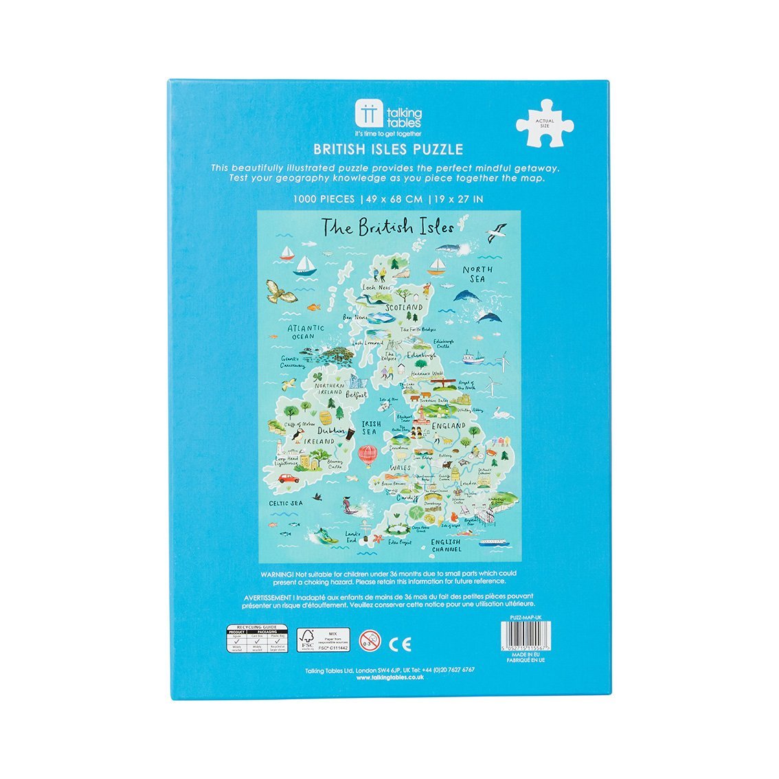 British Isles Map 1000 Piece Jigsaw Puzzle-ad&i