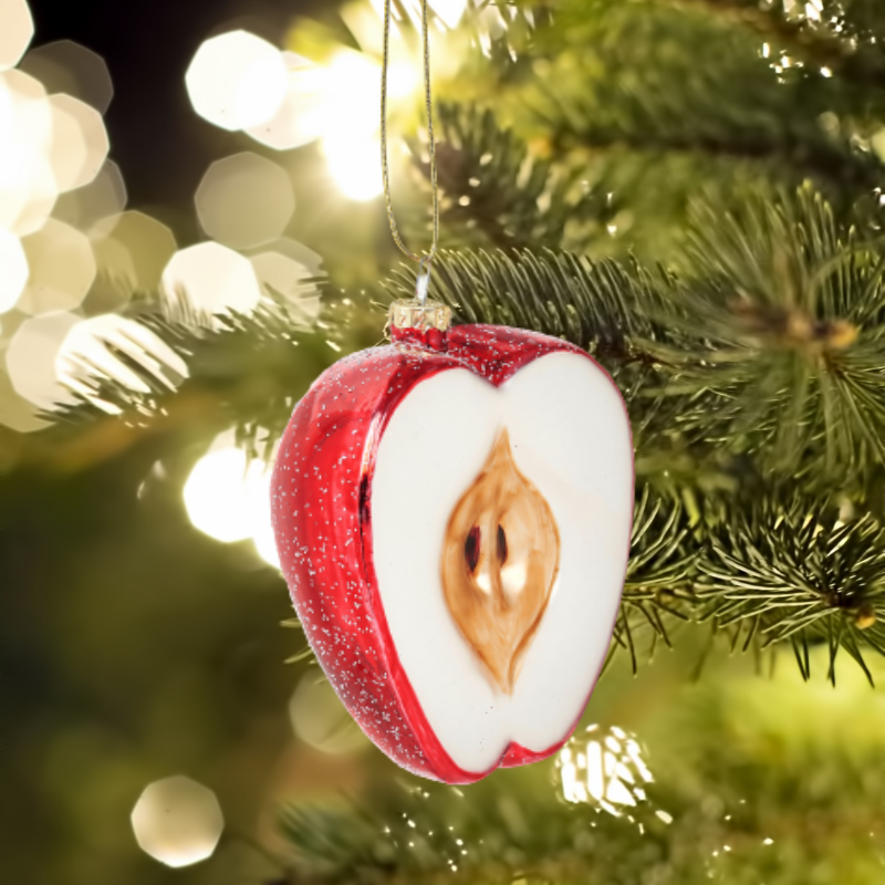Apple Half Shaped Christmas Tree Bauble-ad&i