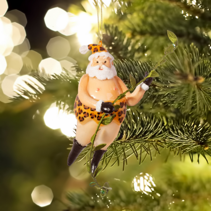 Tarzan Santa Christmas Tree Bauble-ad&i
