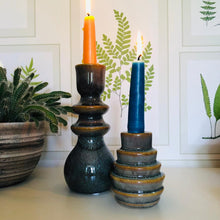 Load image into Gallery viewer, Glazed Stoneware Layered Candlestick Holder-ad&amp;i