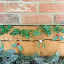 Load image into Gallery viewer, Green Mistletoe and Holly Garland-ad&amp;i