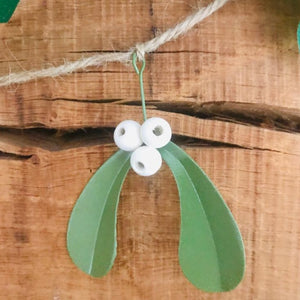 Green Mistletoe and Holly Garland-ad&i