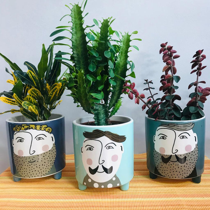 Hipster Gentleman Ceramic Plant Pot-ad&i