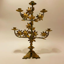 Load image into Gallery viewer, Cream Verdigris Floral Five Arm Candelabra-ad&amp;i