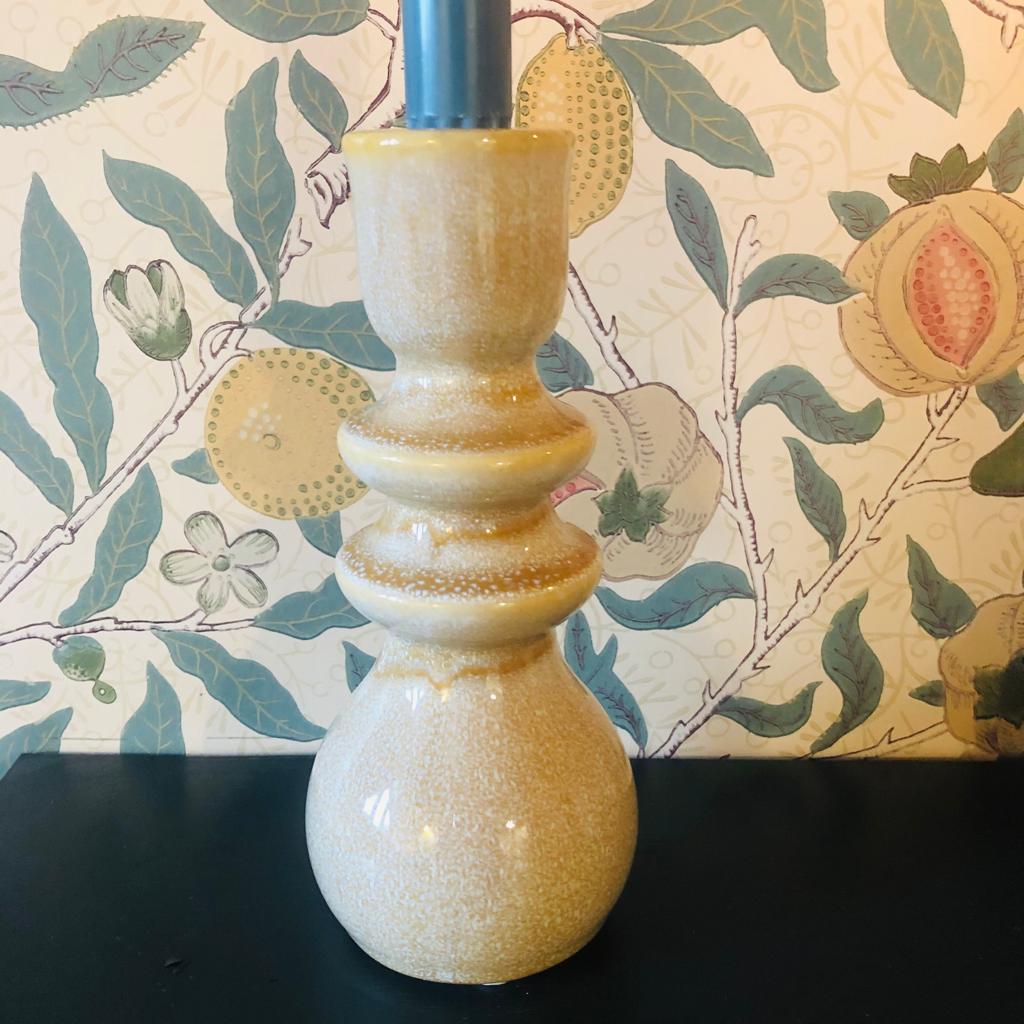 Oatmeal Tall Candlestick Holder-ad&i