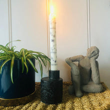 Load image into Gallery viewer, Black Chunky Stoneware Candlestick Holder-ad&amp;i