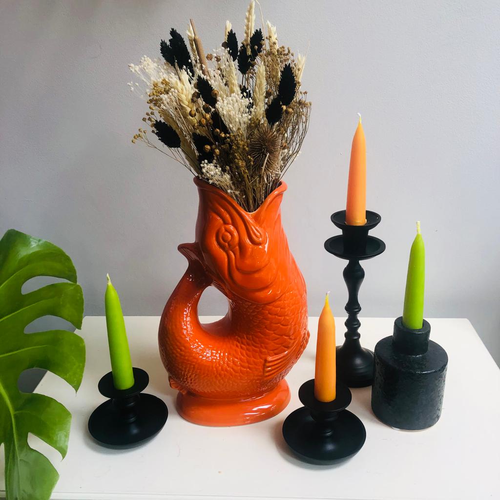 Classic Black Metal Candlestick Holder-ad&i
