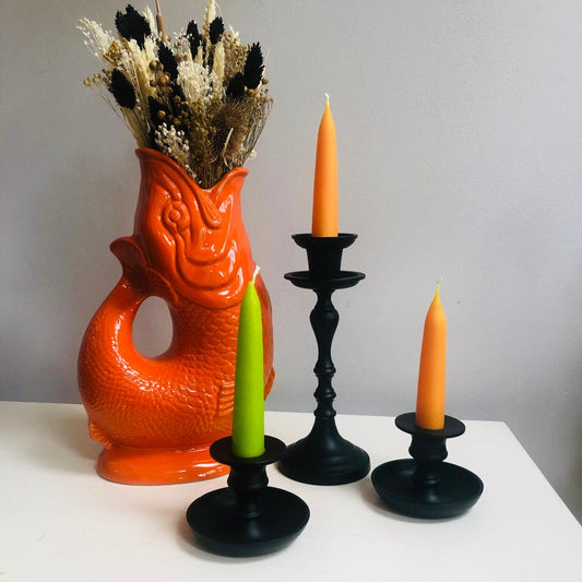 Classic Black Metal Candlestick Holder-ad&i