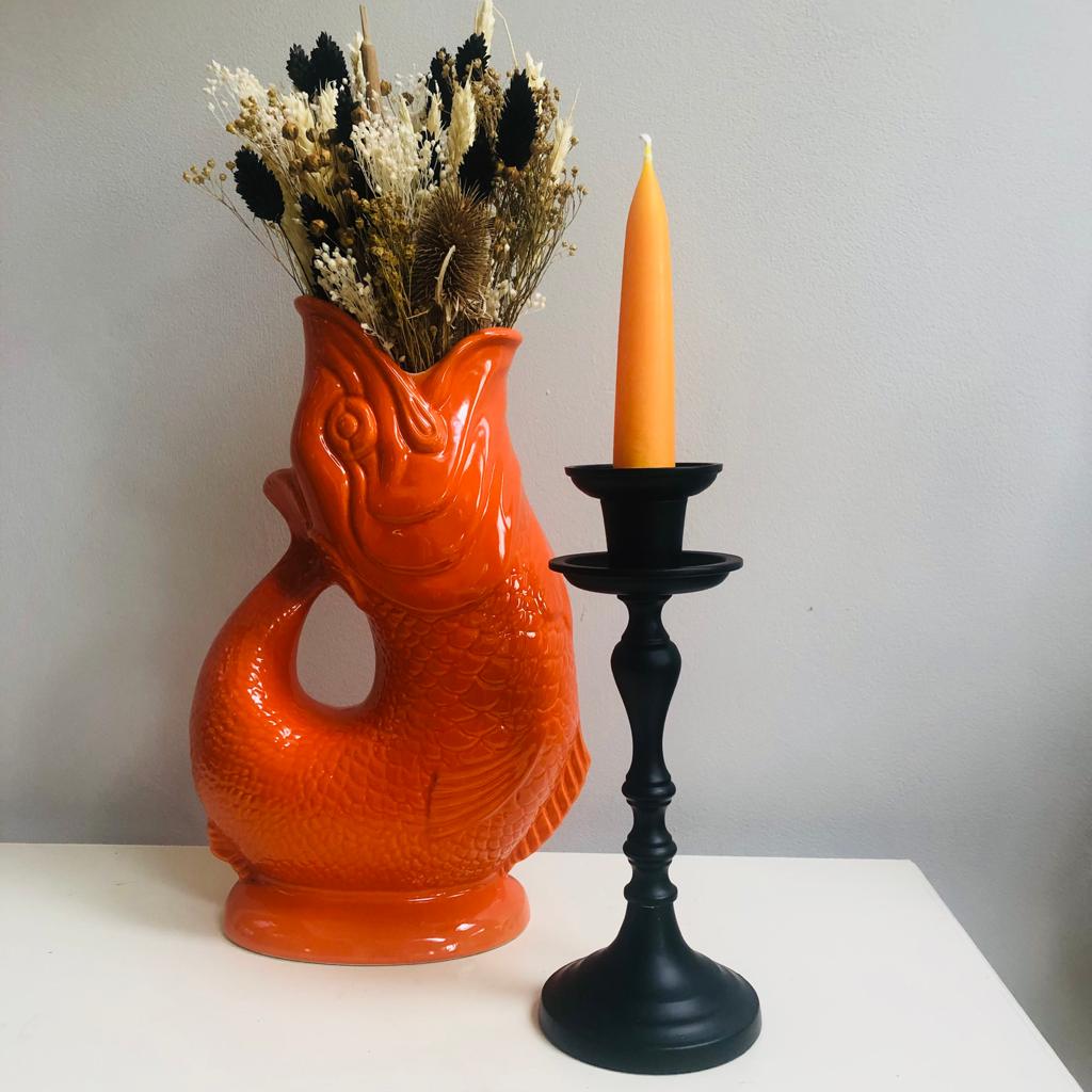 Classic Black Metal Candlestick Holder-ad&i