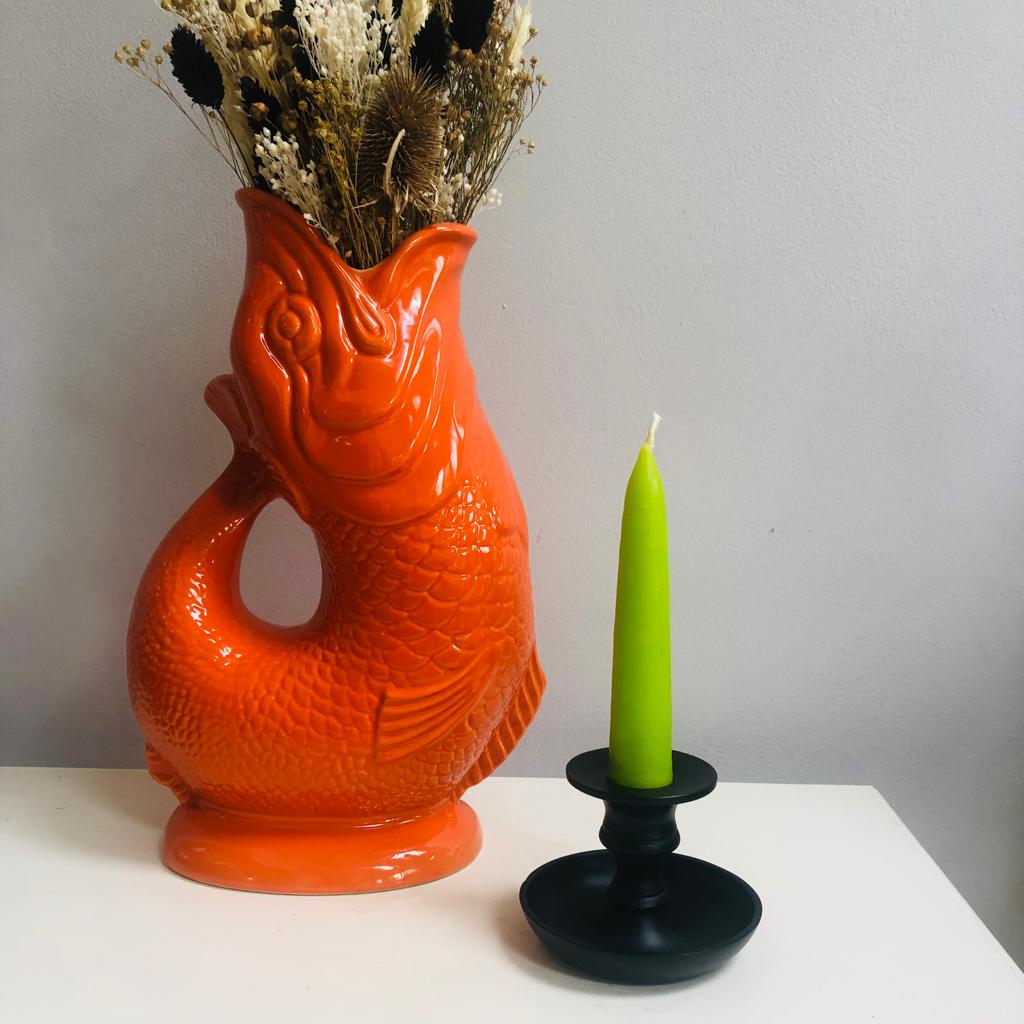 Classic Black Metal Candlestick Holder-ad&i