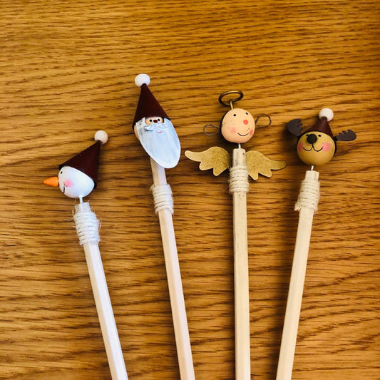 Wooden Christmas Character Pencils - ad&i