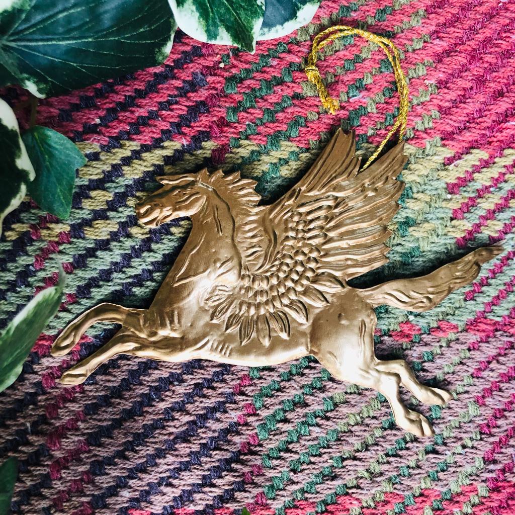 Pressed Gold Decorative Hanging Pegasus - ad&i