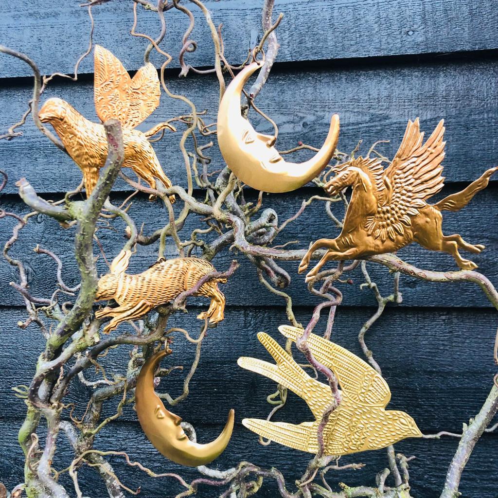 Pressed Gold Decorative Hanging Pegasus - ad&i