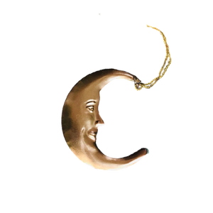 Pressed Gold Decorative Hanging Crescent Moon - ad&i