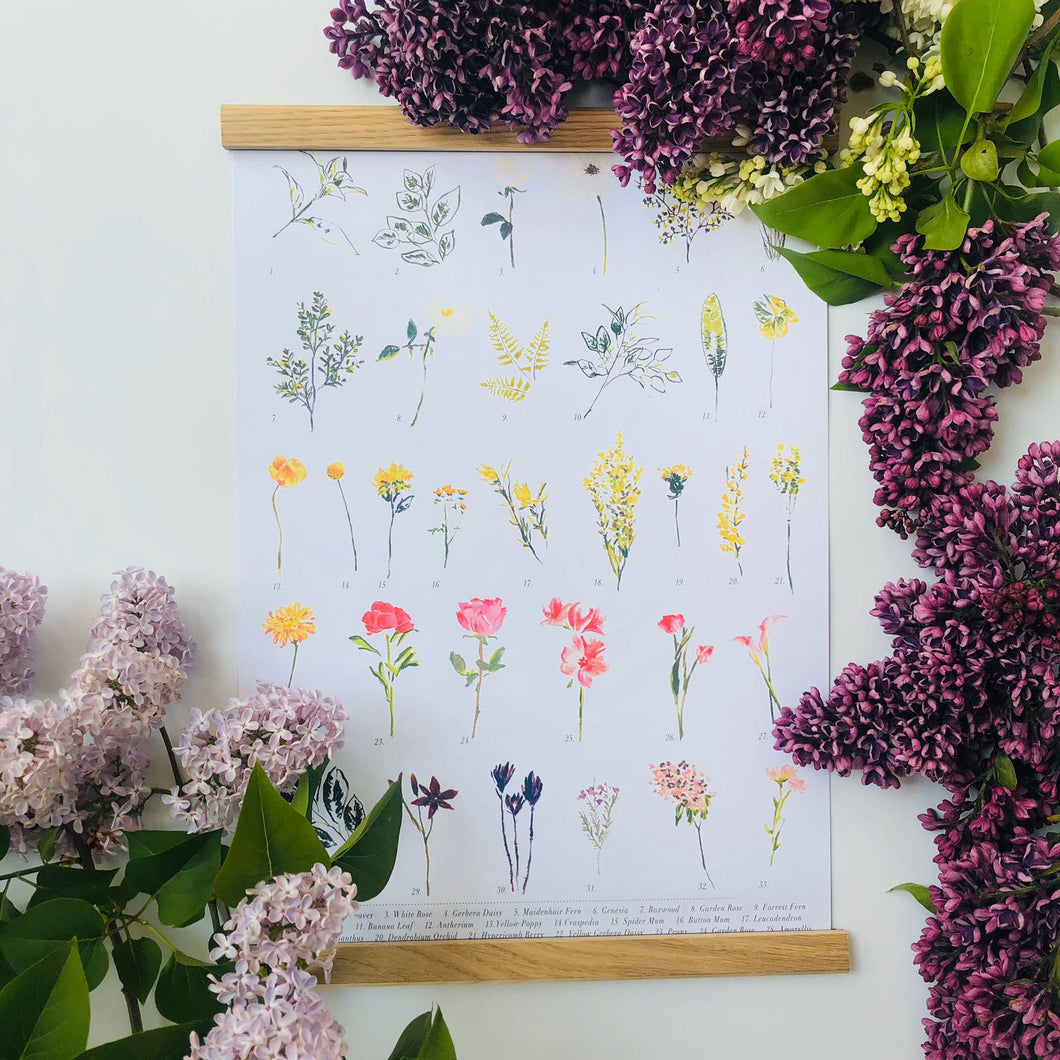 British Wild Flower A3 Digital Print by Abby Cook - ad&i