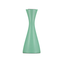 Load image into Gallery viewer, Opaline Green Medium Wooden Candlestick Holder - ad&amp;i
