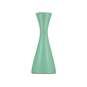 Opaline Green Medium Wooden Candlestick Holder - ad&i