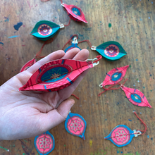 Load image into Gallery viewer, Pack of Four Recycled Paper Christmas Bauble Decorations-ad&amp;i