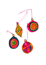 Load image into Gallery viewer, Pack of Four Screen Printed Christmas Bauble Decorations-ad&amp;i