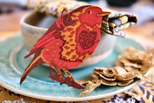 Load image into Gallery viewer, Wooden Robin Christmas Decoration - ad&amp;i