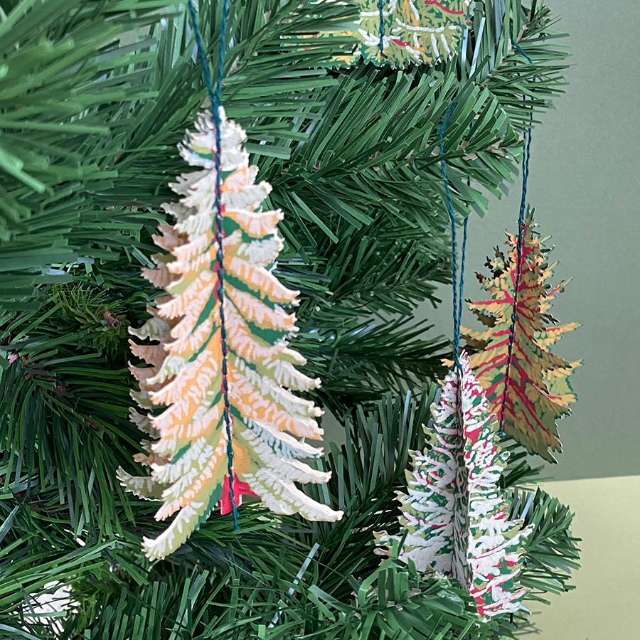 Pack of Four Forest Tree Paper Decorations-ad&i