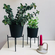 Load image into Gallery viewer, Black Metal Planters Set of Two-ad&amp;i