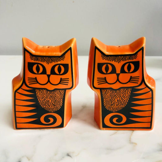 Magpie x Hornsea Orange Cat Salt and Pepper Shaker Set - ad&i