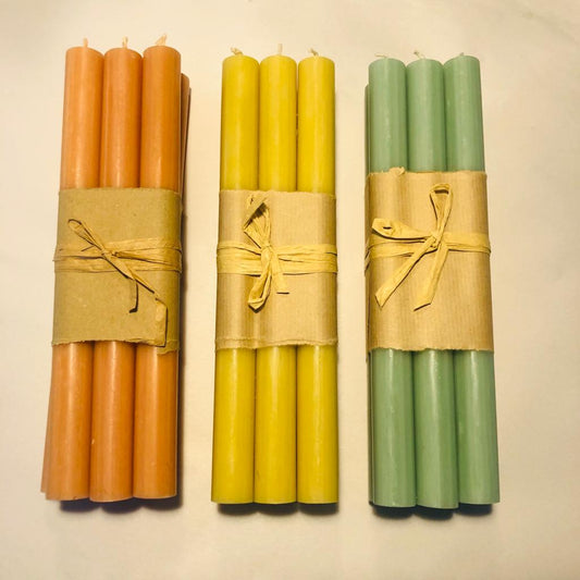 Coloured Dinner Candlesticks - Set of Six - ad&i