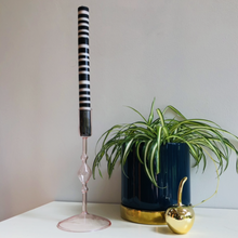 Load image into Gallery viewer, Light Pink Glass Candlestick Holder-ad&amp;i