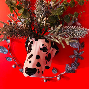Ceramic Dalmatian Head Wall Sconce Vase-ad&i