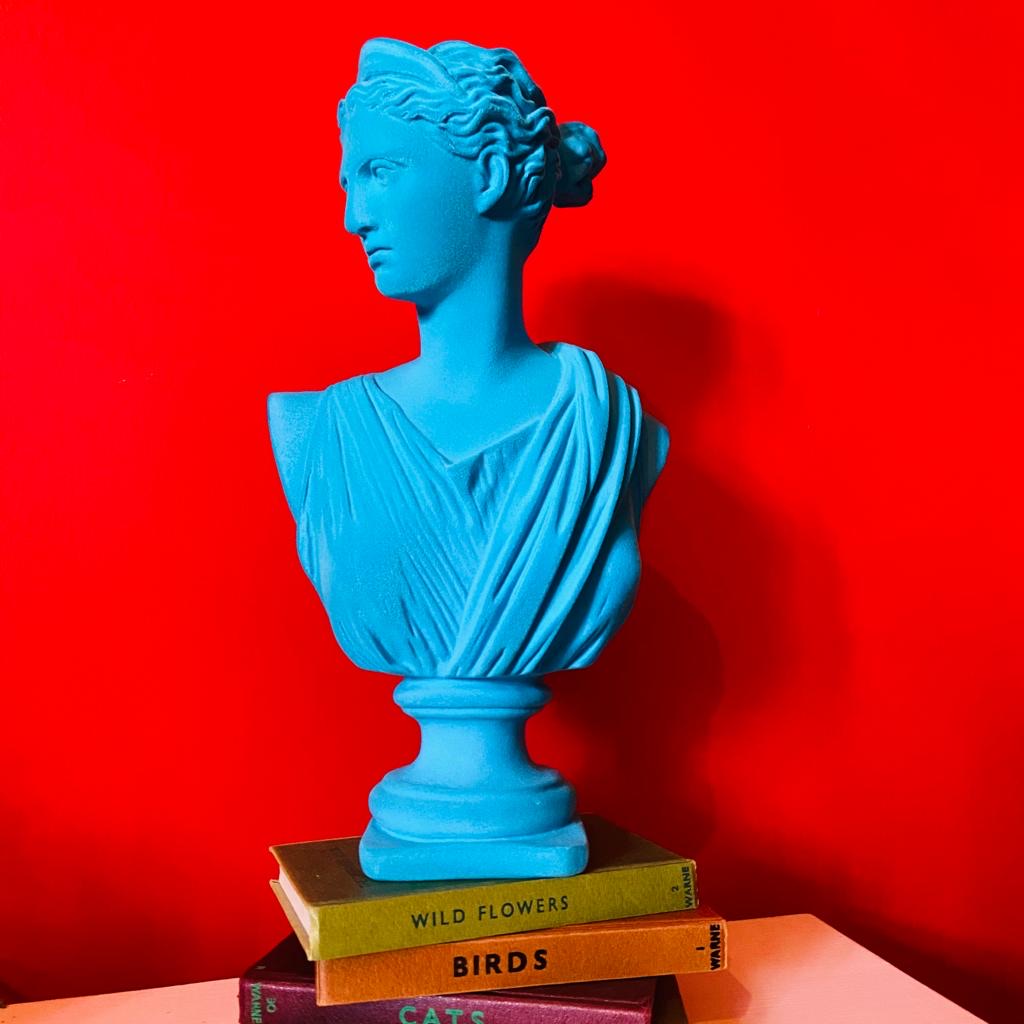 Teal Flock Large Artemis Bust-ad&i