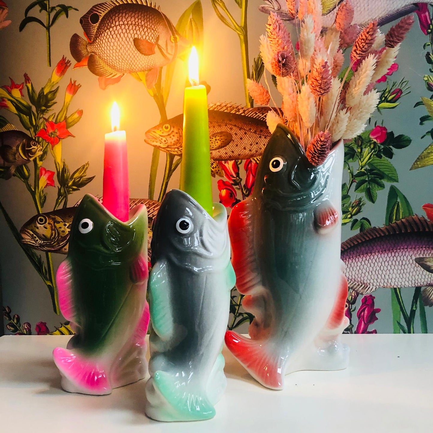 Ceramic Fish Candlestick Holder-ad&i