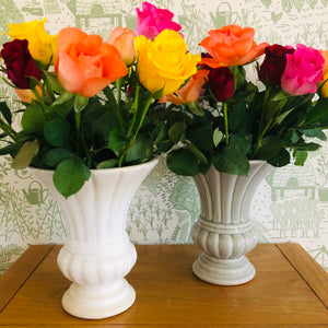 Off White Rosamund Ceramic Flower Vase - ad&i