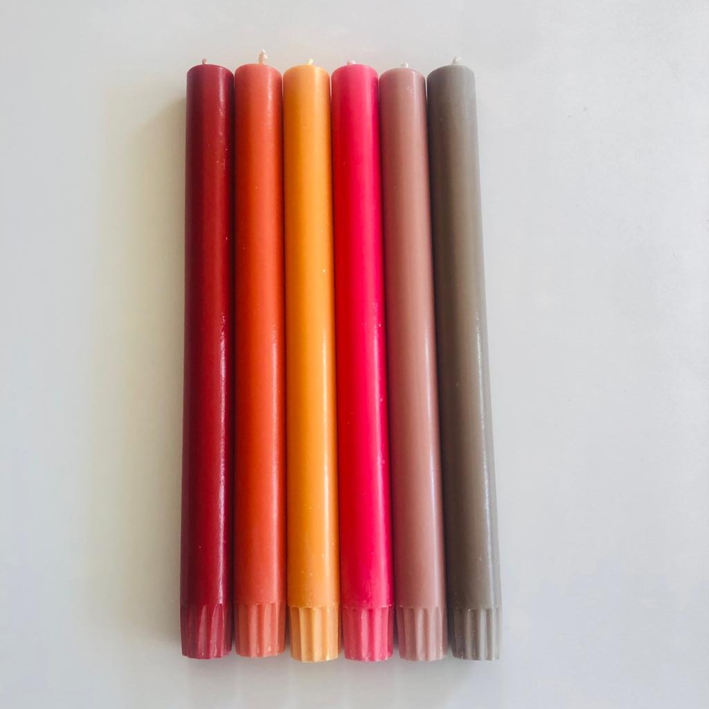 Warm Rainbow Candlesticks - Set of Six - ad&i