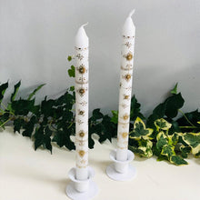 Load image into Gallery viewer, Gold Floral Scandi Fluted Candle Set of Two-ad&amp;i