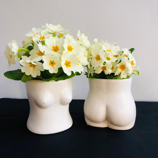 Breasts and Bums White Ceramic Planters-ad&i