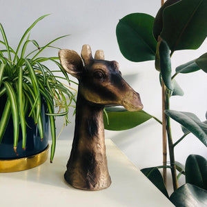 Giraffe Head Bronze Effect Ornament - ad&i