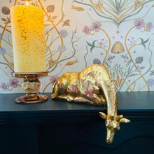Load image into Gallery viewer, Gold Peering Elephant and Giraffe Decorative Figures-ad&amp;i