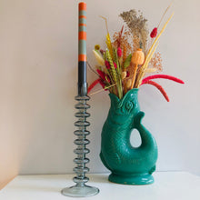 Load image into Gallery viewer, Light Blue Ring Glass Candlestick Holder-ad&amp;i