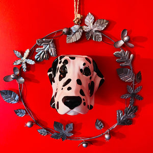 Ceramic Dalmatian Head Wall Sconce Vase-ad&i