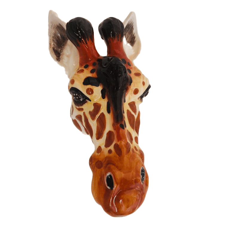 Ceramic Giraffe Head Wall Sconce Vase - ad&i
