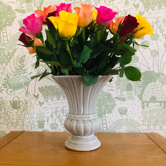 Grey Rosamund Ceramic Flower Vase - ad&i