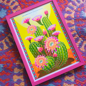 Cactus A3 Risograph Print by Printer Johnson-ad&i